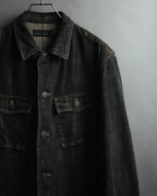 -MOOD MILLÉSIMES- 00’s faded black denim shirt jacket