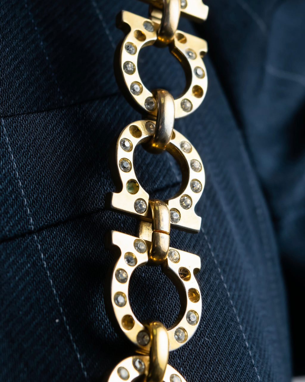 Salvatore Ferragamo Big Gancini gold chain bracelet