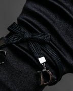 "Christian Dior" Logo design charm ribbon tie bracelet