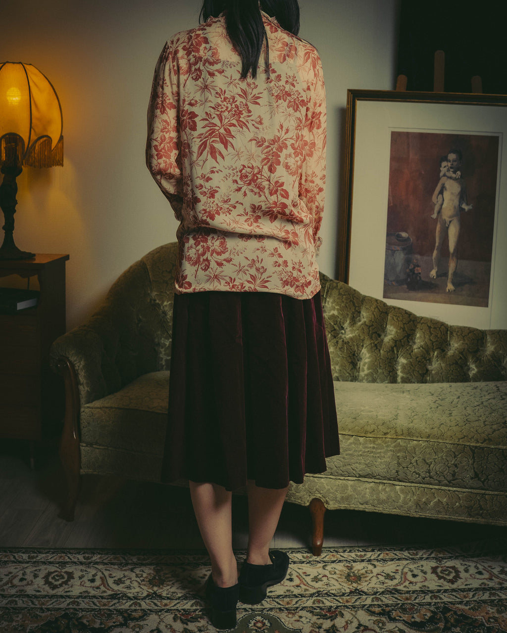 -SPECIAL- "GUCCI" 2010's-20's Romantic floral ruffle blouse