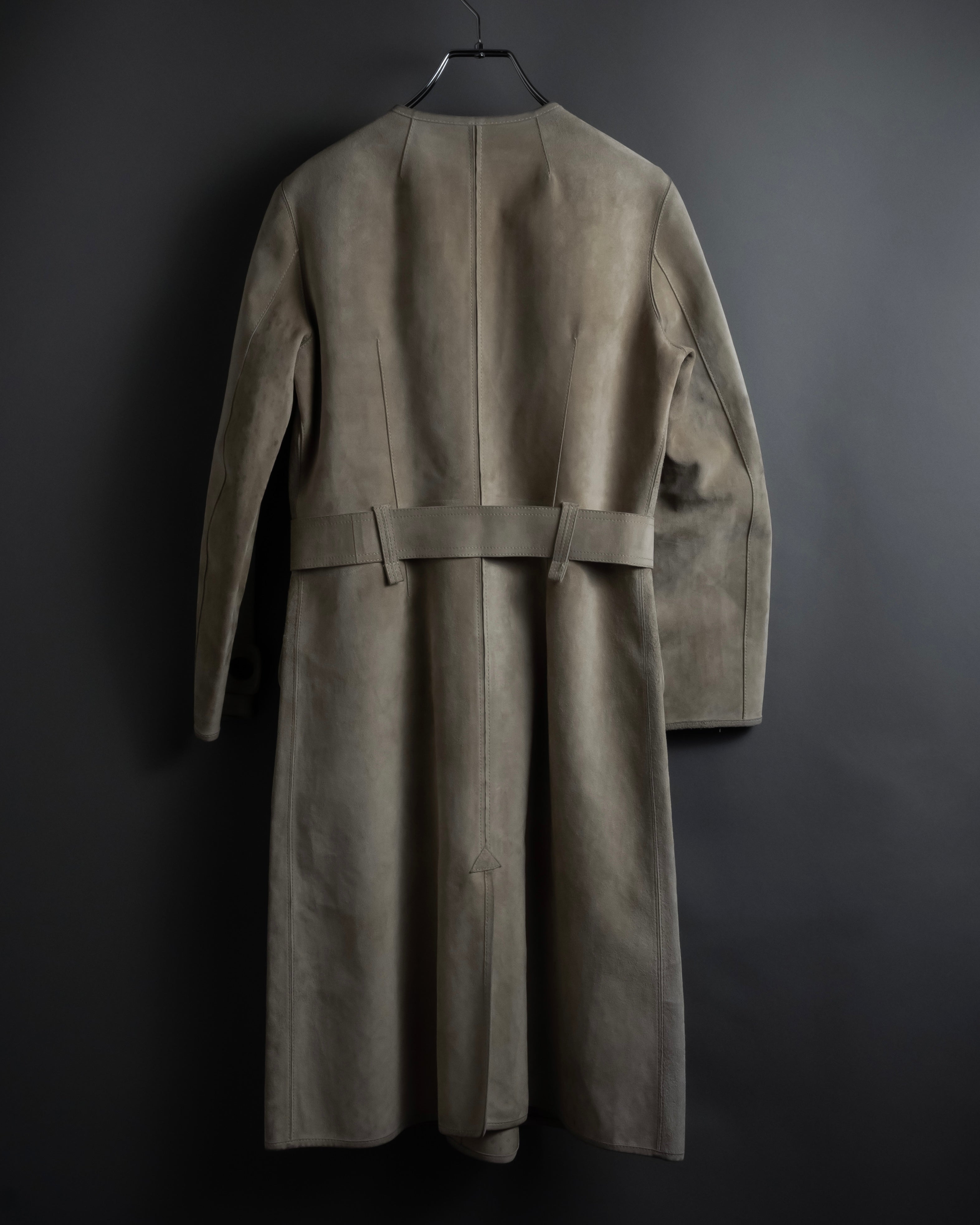 "LOUIS VUITTON" 00's Marc Jacobs period double-breasted suede coat