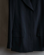 "GUCCI" 90's Beautiful draping fly-front tailored jacket