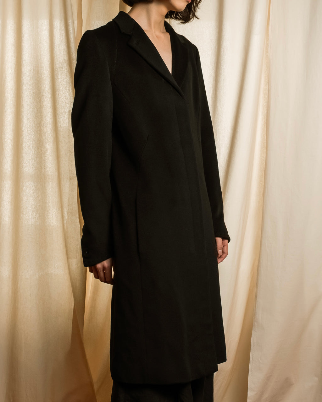 "FENDI" 00's-10's Karl Lagerfeld design shaped long coat