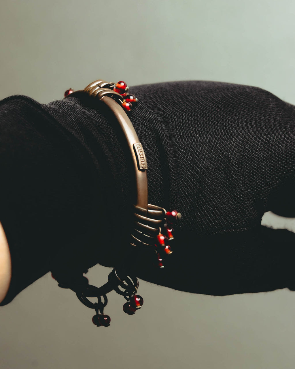 "Jean Paul Gaultier" 90's-00's Sculptural red bead bangle