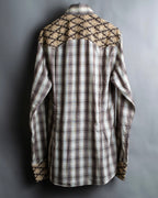 "GUCCI" Floral and checkered western shirt