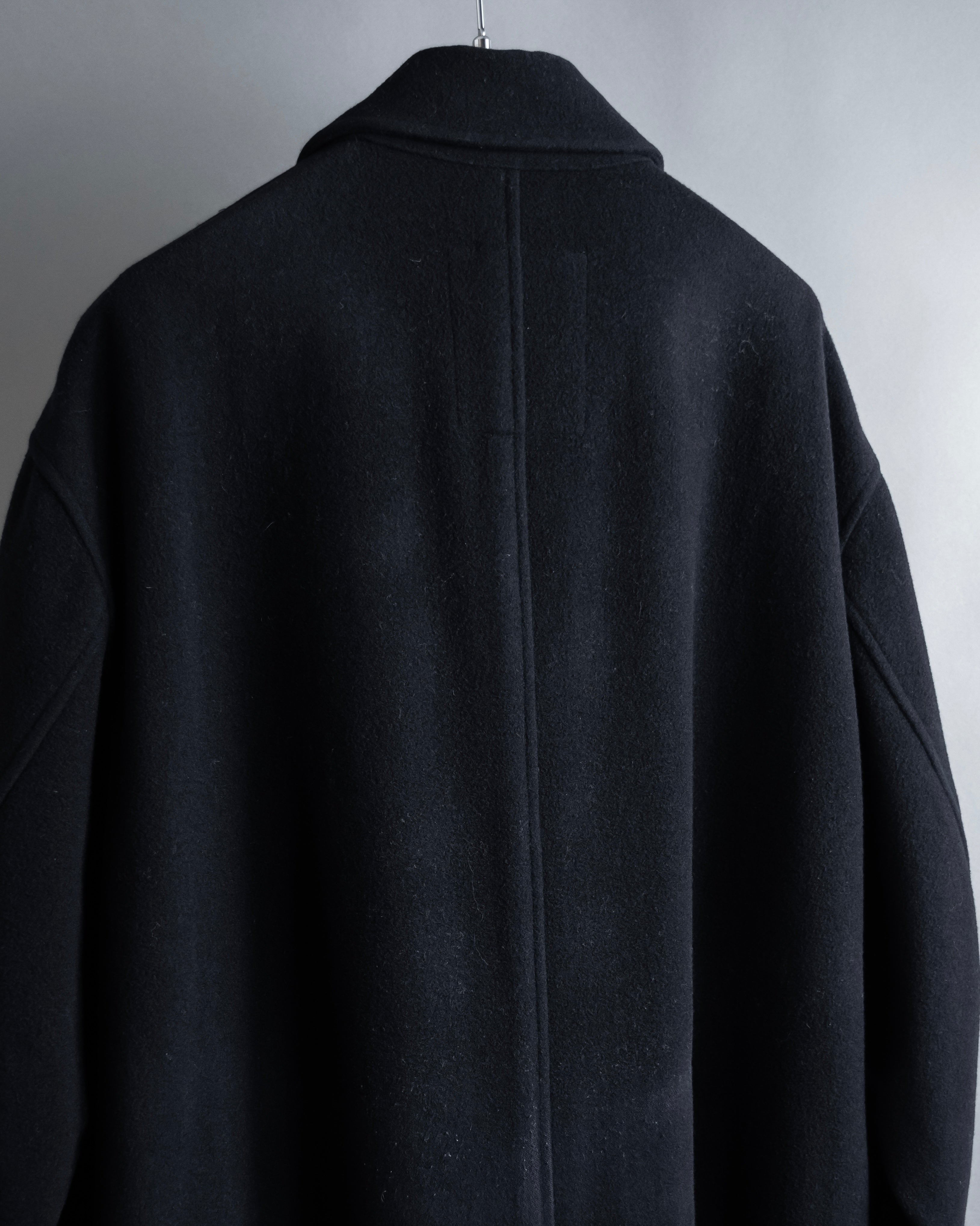 "YOHJI YAMAMOTO" Straight line stand collar coat