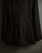 "FENDI" Double-breasted heavy duty wool flannel jacket