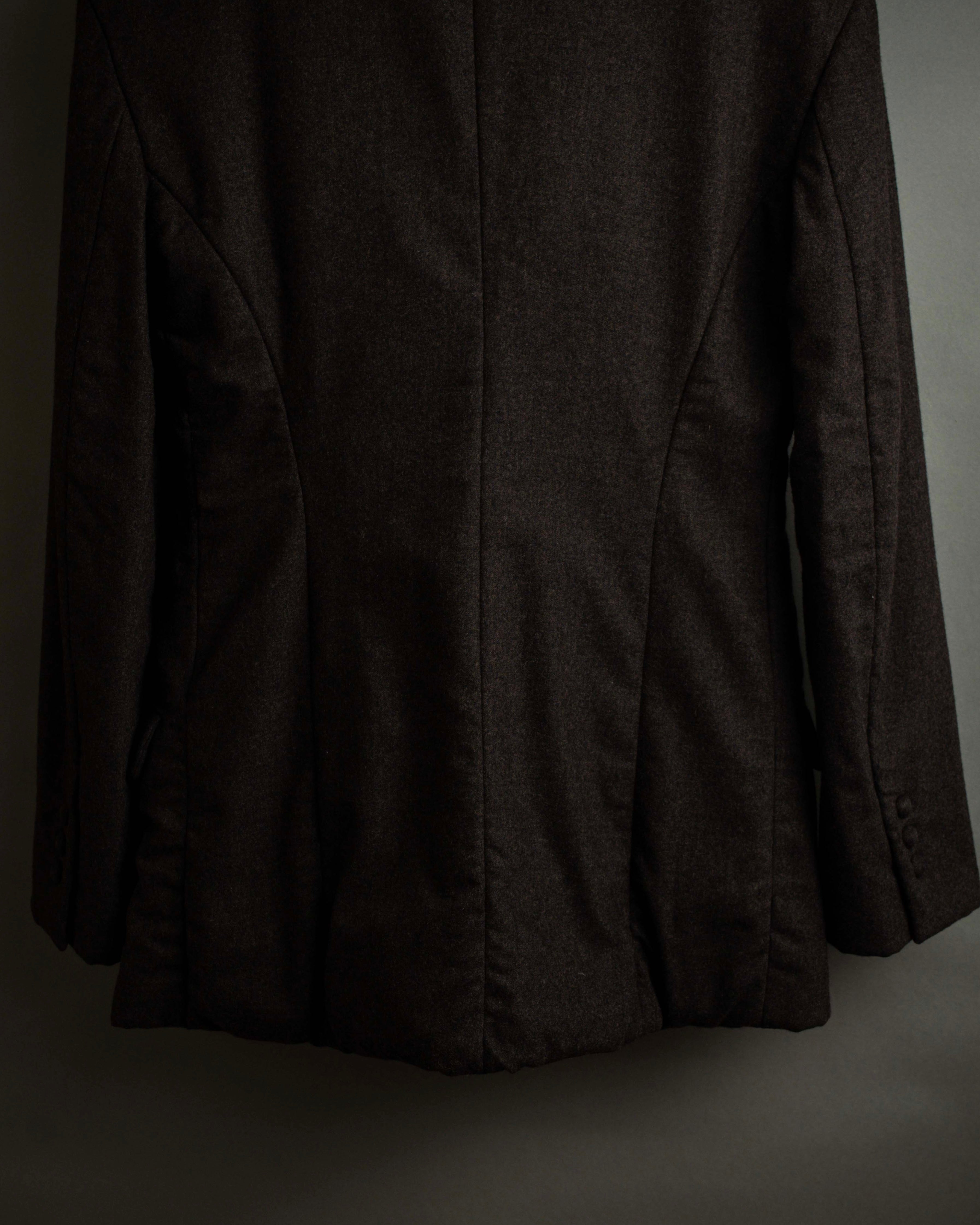 "FENDI" Double-breasted heavy duty wool flannel jacket