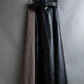 "ADORE" Synthetic leather docking belted maxi length flared skirt