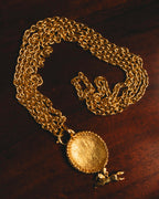 -SPECIAL- “CHANEL” 90’s-00’s Horse motif medallion chain necklace