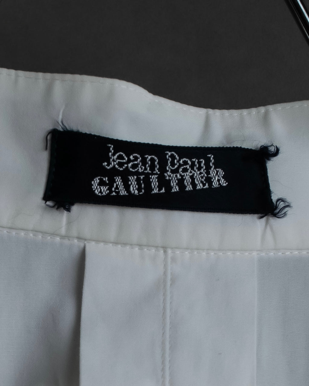 "JEAN PAUL GAULTIER" Cotton poplin stand-collar white shirt