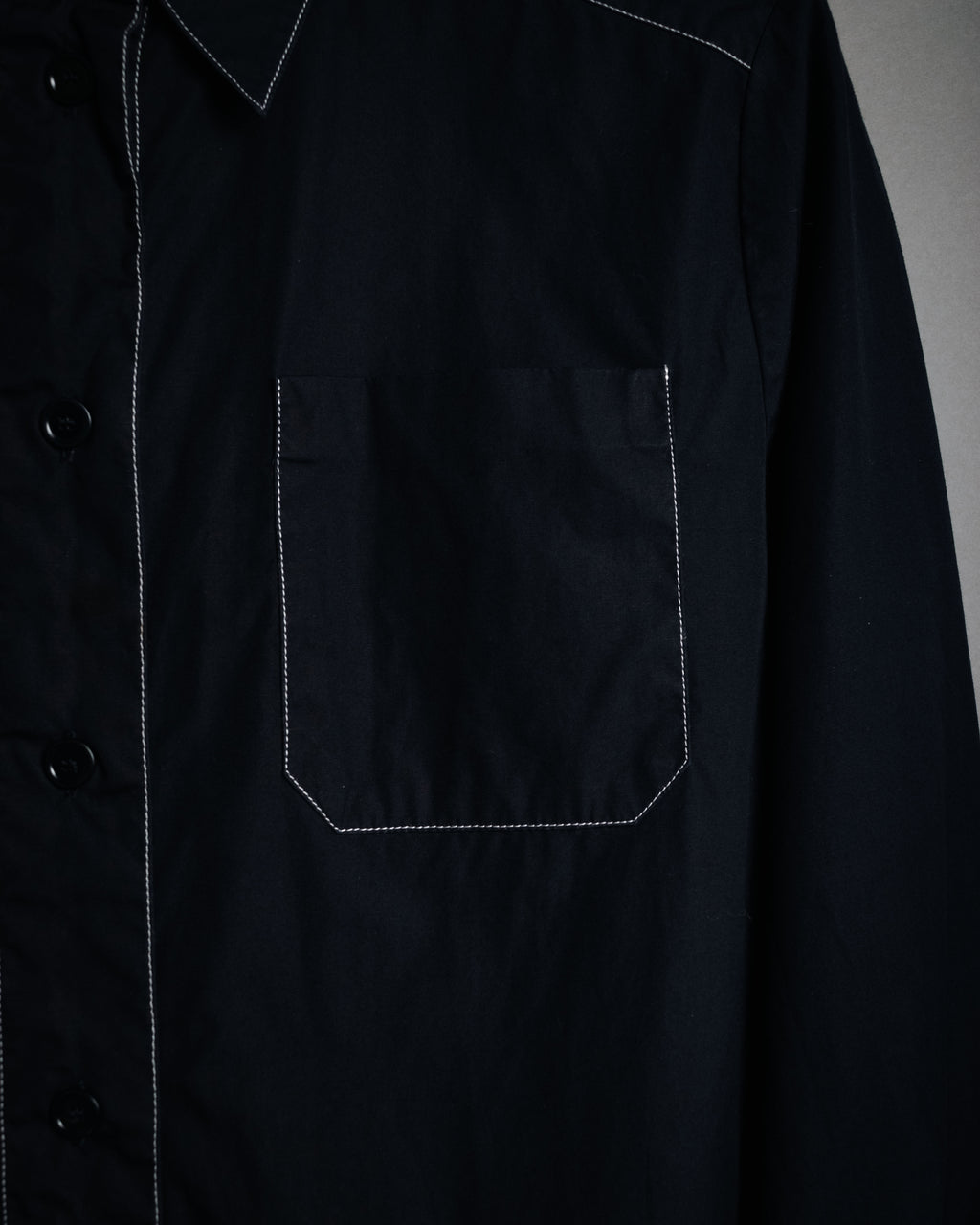 “BOTTEGA VENETA” 2010’s contrast stitch uniform cotton shirt