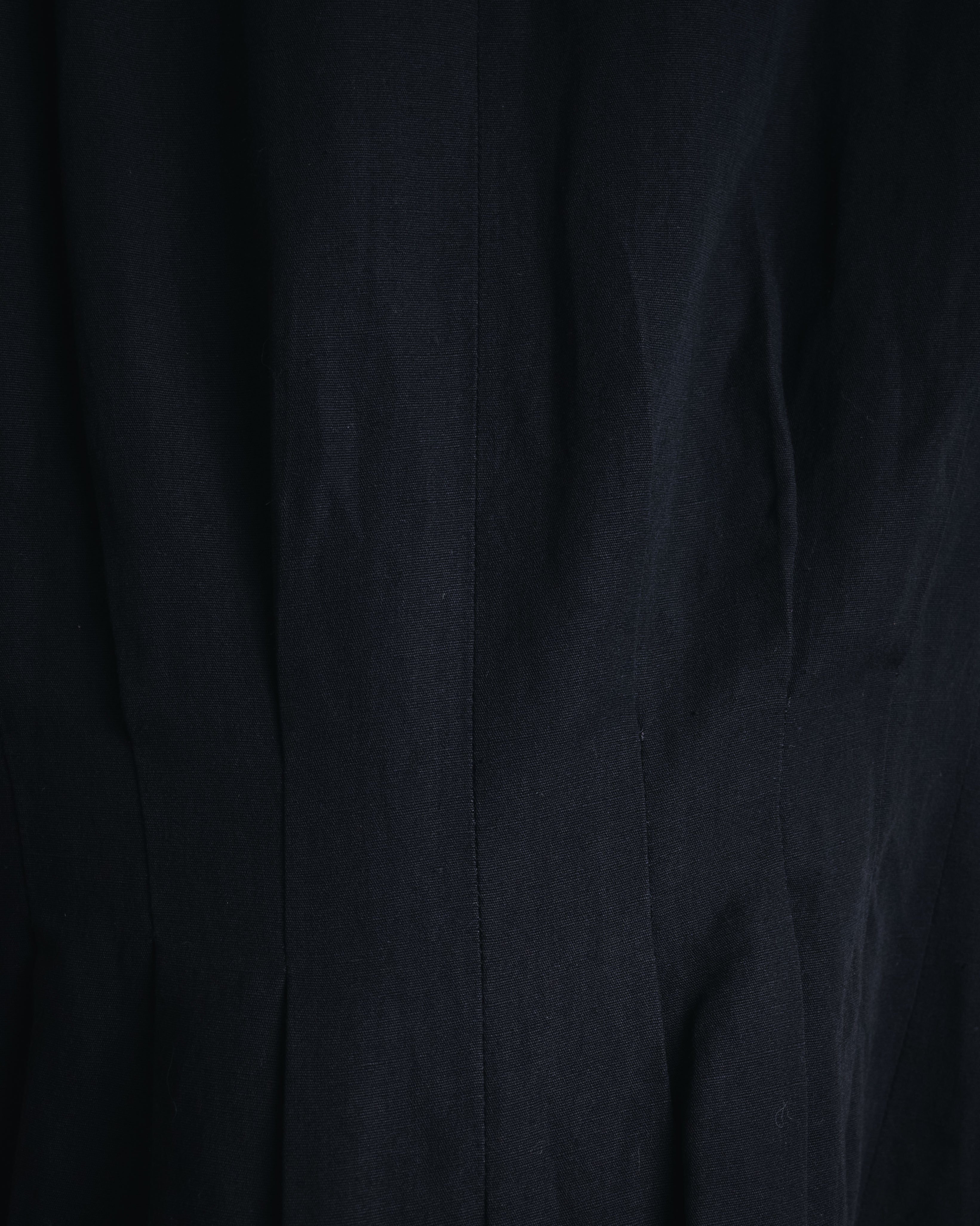 "GIORGIO ARMANI" Early 90s rayon linen asymmetric gilet