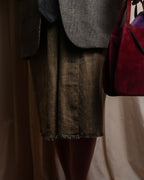 "HERMES" Gaultier period fringe design wrap skirt