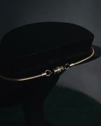 "Vintage" 80’s Sculptural oval stone pendant necklace