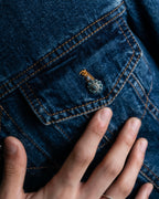 “D&amp;G” Tweed attached bijou button denim jacket