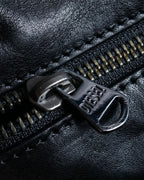 "DIESEL" Silver stud design leather one shoulder bag