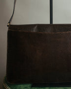 -SPECIAL- “GUCCI” 70’s-80’s lizard embossed flap shoulder bag