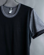 "DOLCE & GABBANA" Black and grey bicolor short sleeve T-shirt