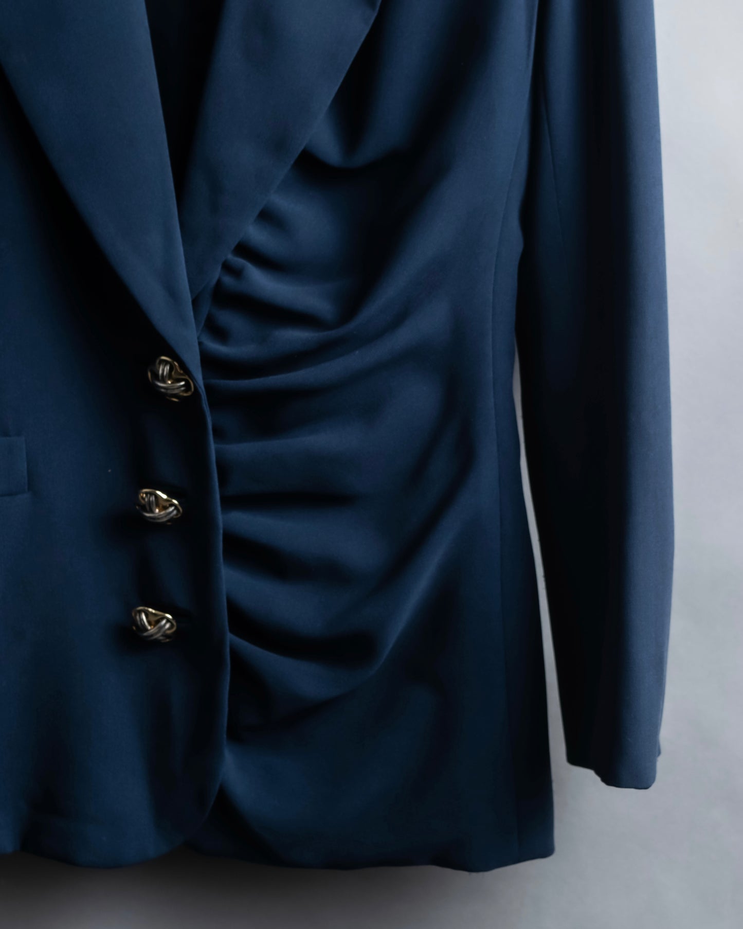 "Christian Dior" Asymmetrical gathered design tailored jacket