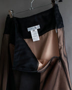 "CELINE" See-through layered design shirt & skirt set up