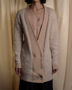 "Chloe" Angora mix standing up long cardigan