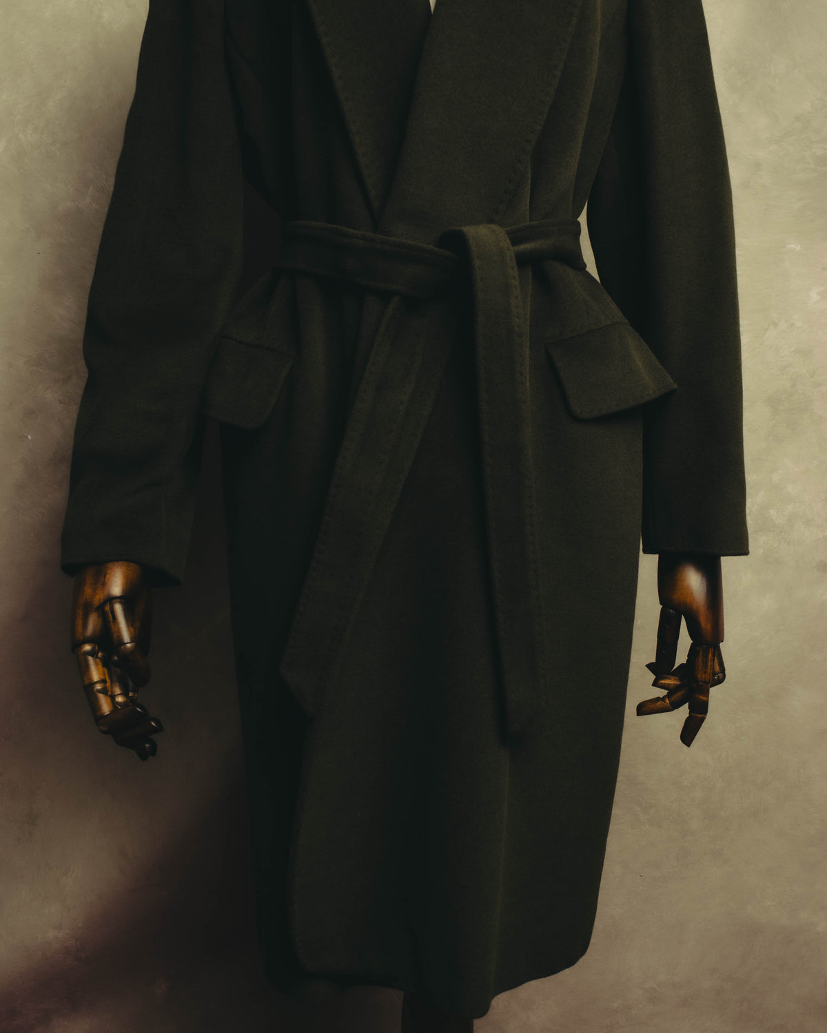 “Max Mara” 00’s Belted angora blend long coat