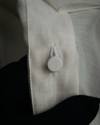 -SPECIAL- “VALENTINO ROMA” 2000’s sheer bow tie ruffled blouse