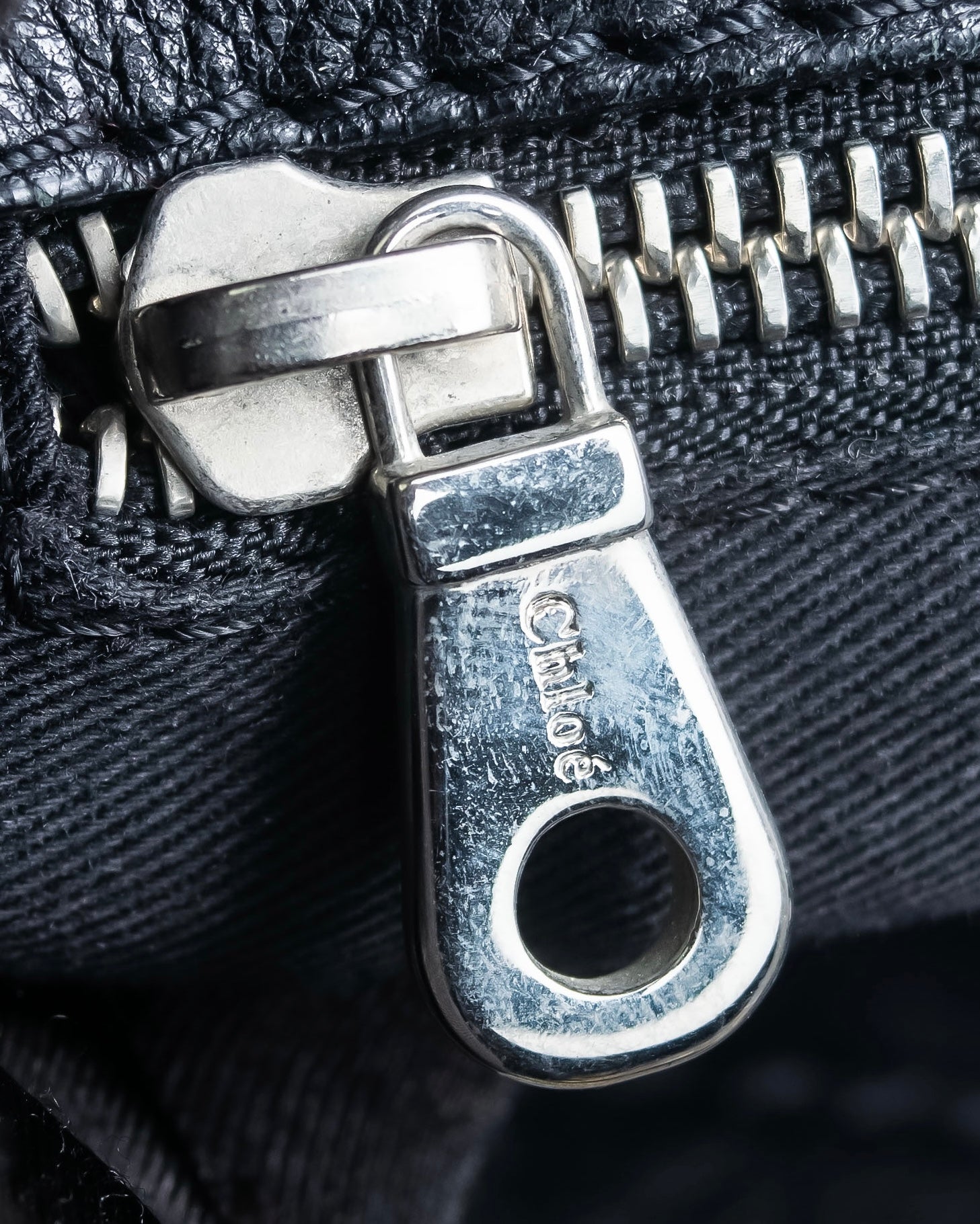 "Chloe" Out pocket detail leather Edith bag