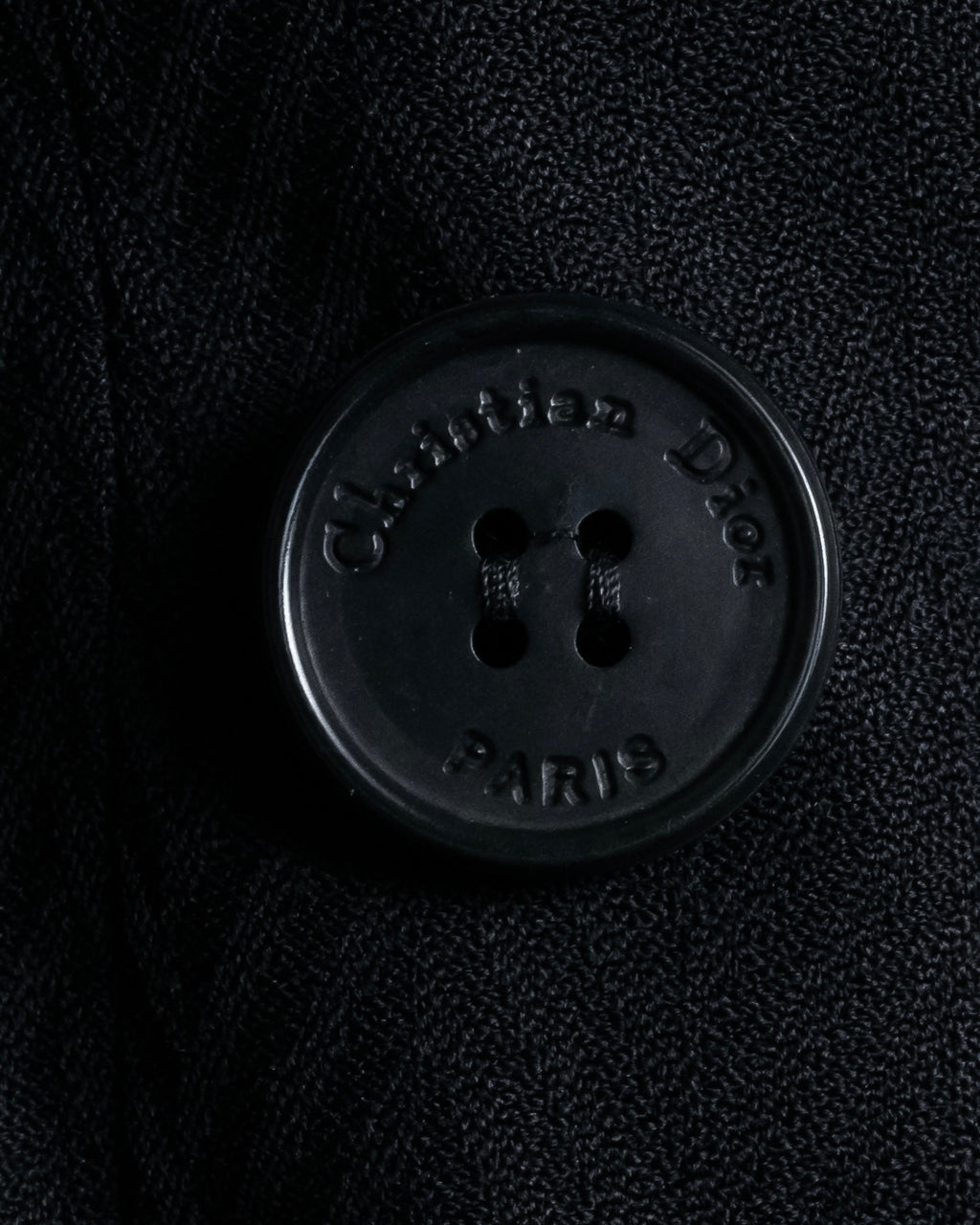 “Christian Dior” 90’s sculpted herringbone chester coat