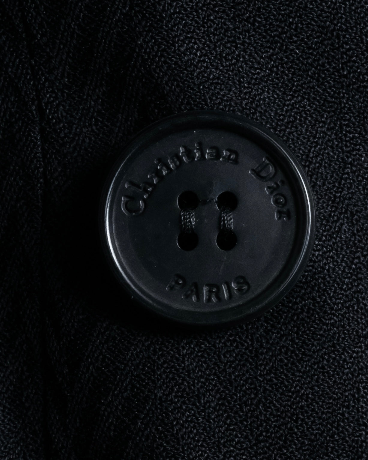 “Christian Dior” 90’s sculpted herringbone chester coat