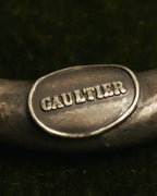 -SPECIAL- “Jean Paul Gaultier” 90’s-00’s sculptural gunmetal loop bracelet