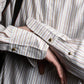 "Chloe" Chain＆stripe pattern relaxed shirt