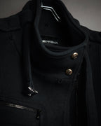 “EMPORIO ARMANI” 2009 AW Military inspired zip-up knit long coat