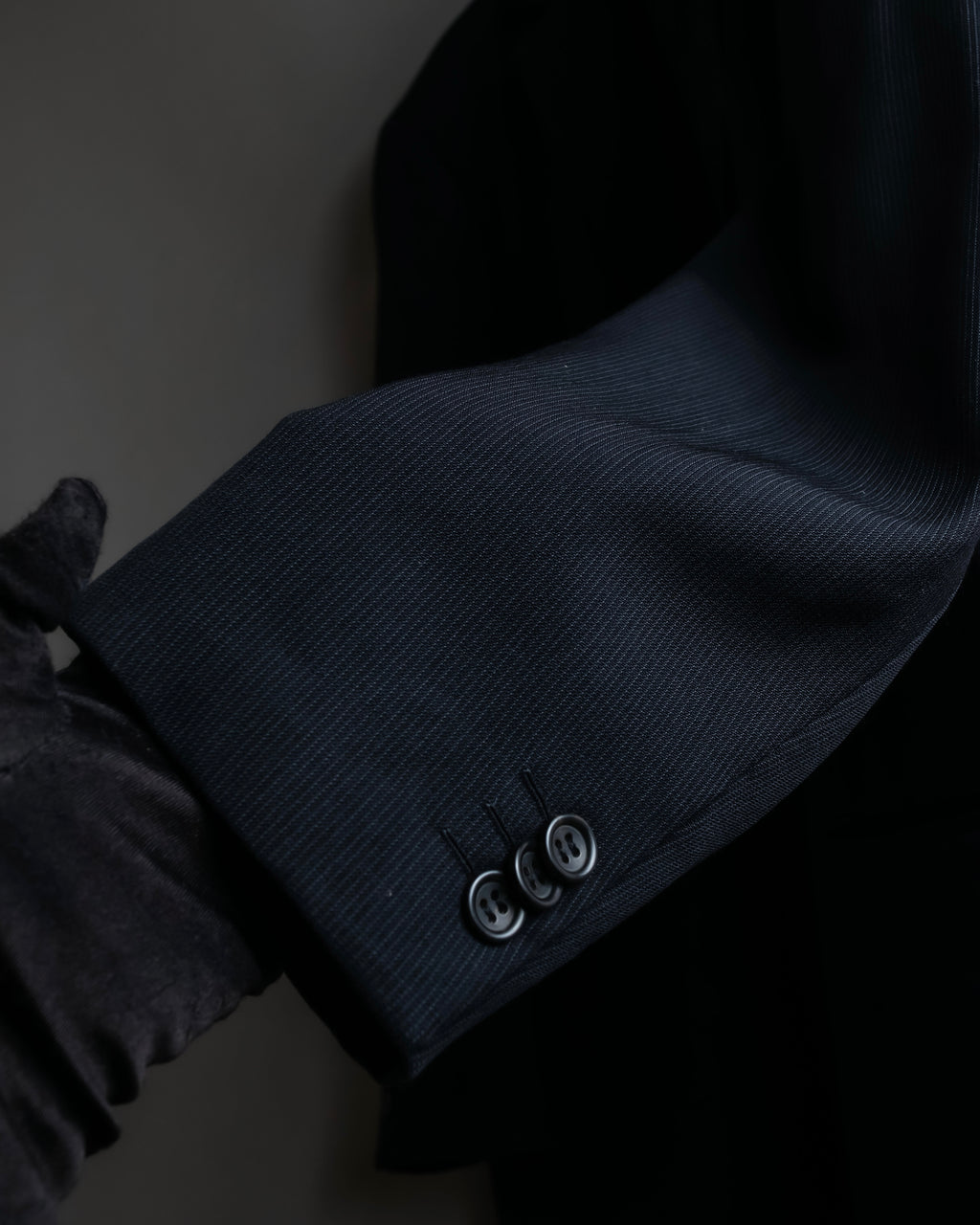 "GIORGIO ARMANI" Beautiful drape navy wool set up