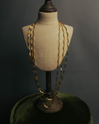 "Yves Saint Laurent" 80's-90's Gold tone multi chain necklace