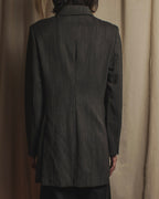 Chaqueta minimalista de los años 90-00 con cuello de esten de estiramiento y apertura frontal con cremallera de Max Mara