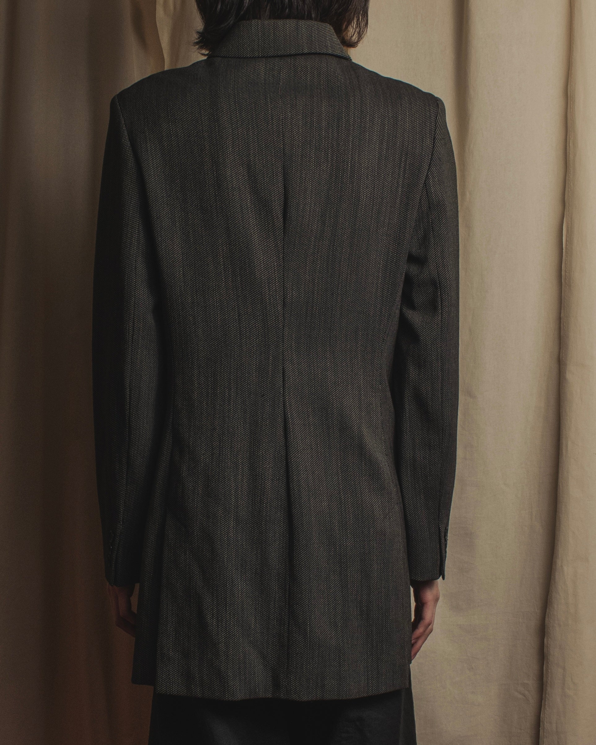 Chaqueta minimalista de los años 90-00 con cuello de esten de estiramiento y apertura frontal con cremallera de Max Mara