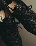 "Miu Miu" 2010's Embellished glitter lace-up oxford shoes
