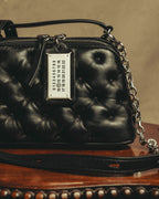 –SPECIAL– “Maison Margiela” 2024-25 Glam slam embroidered trapezoid leather bag