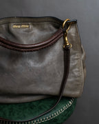 "MIU MIU" Overflap gold Parts design 2-way bag