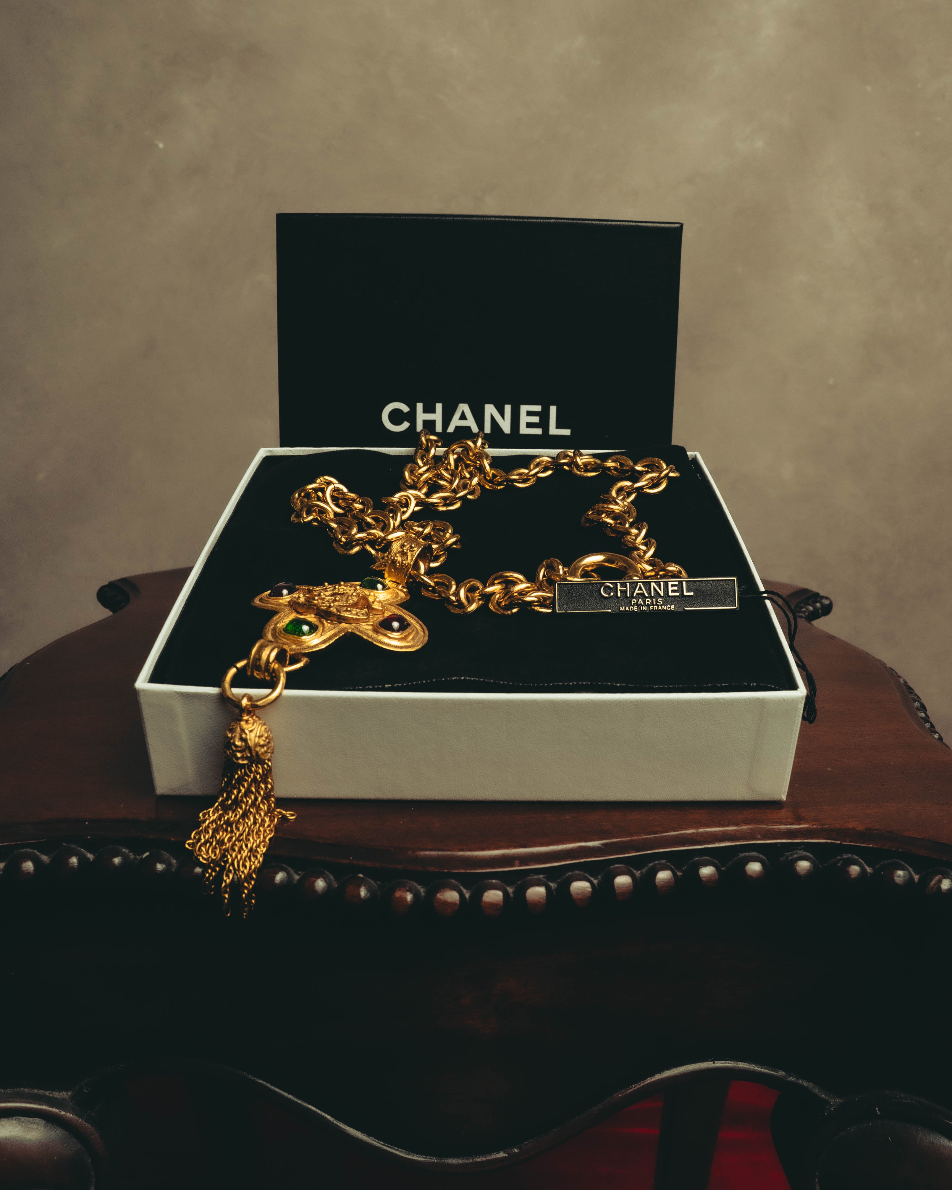 CHANEL (シャネル) - 1994 AW グリポア クロス ペンダント ネックレス
