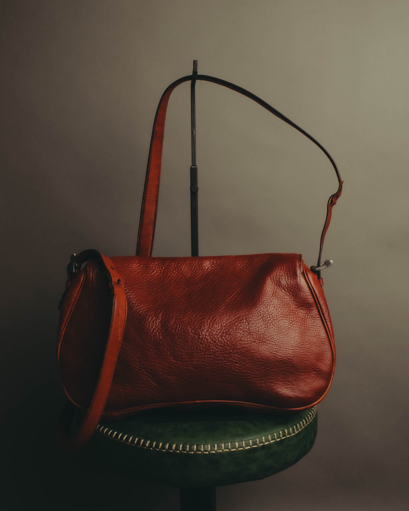 "PRADA" 90's-00's Pebbled leather shoulder bag