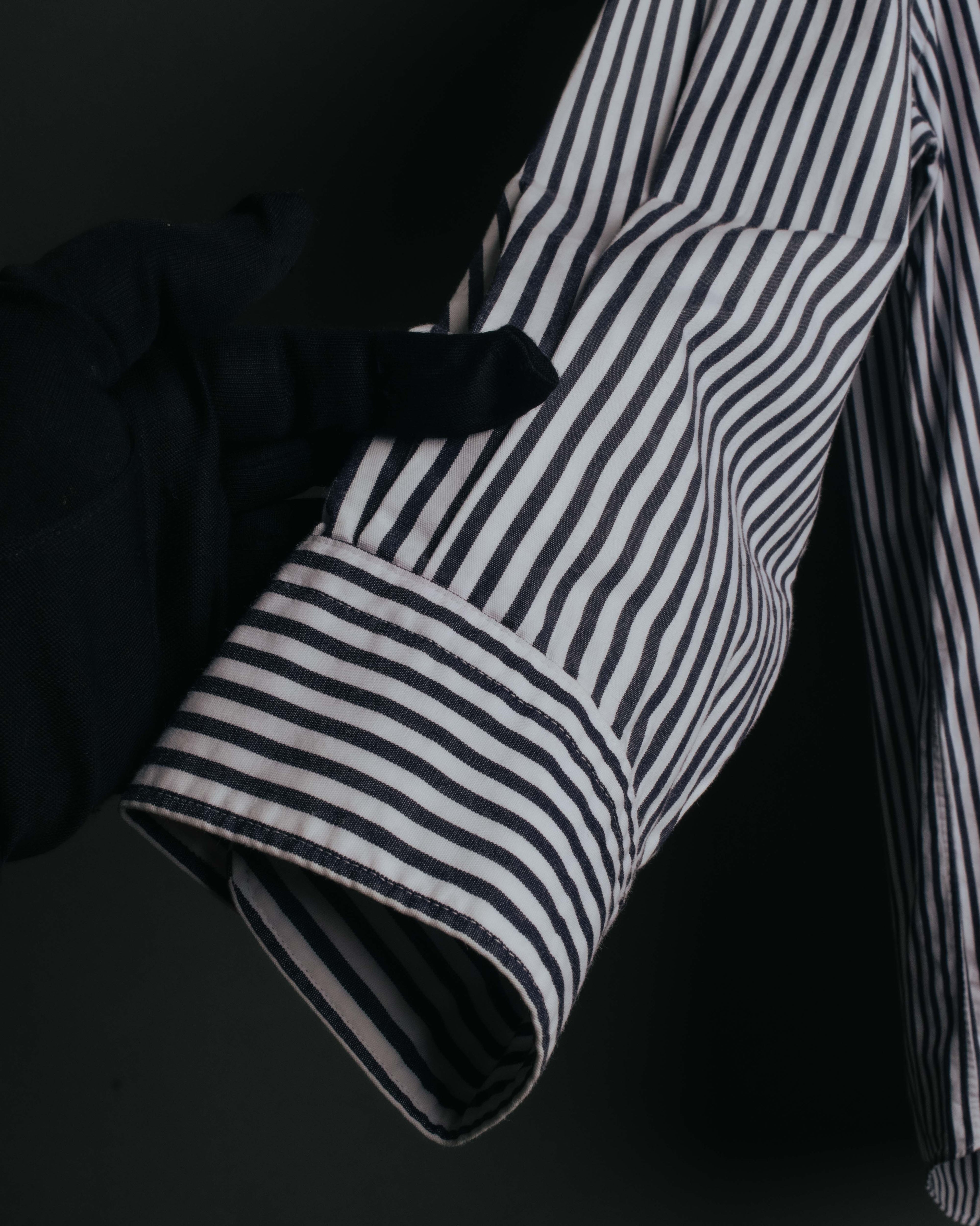 "COMME des GARCONS HOMME" 00's Graphic striped long sleeve shirt