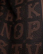 "FENDI" Logo engraved lace motif scarf