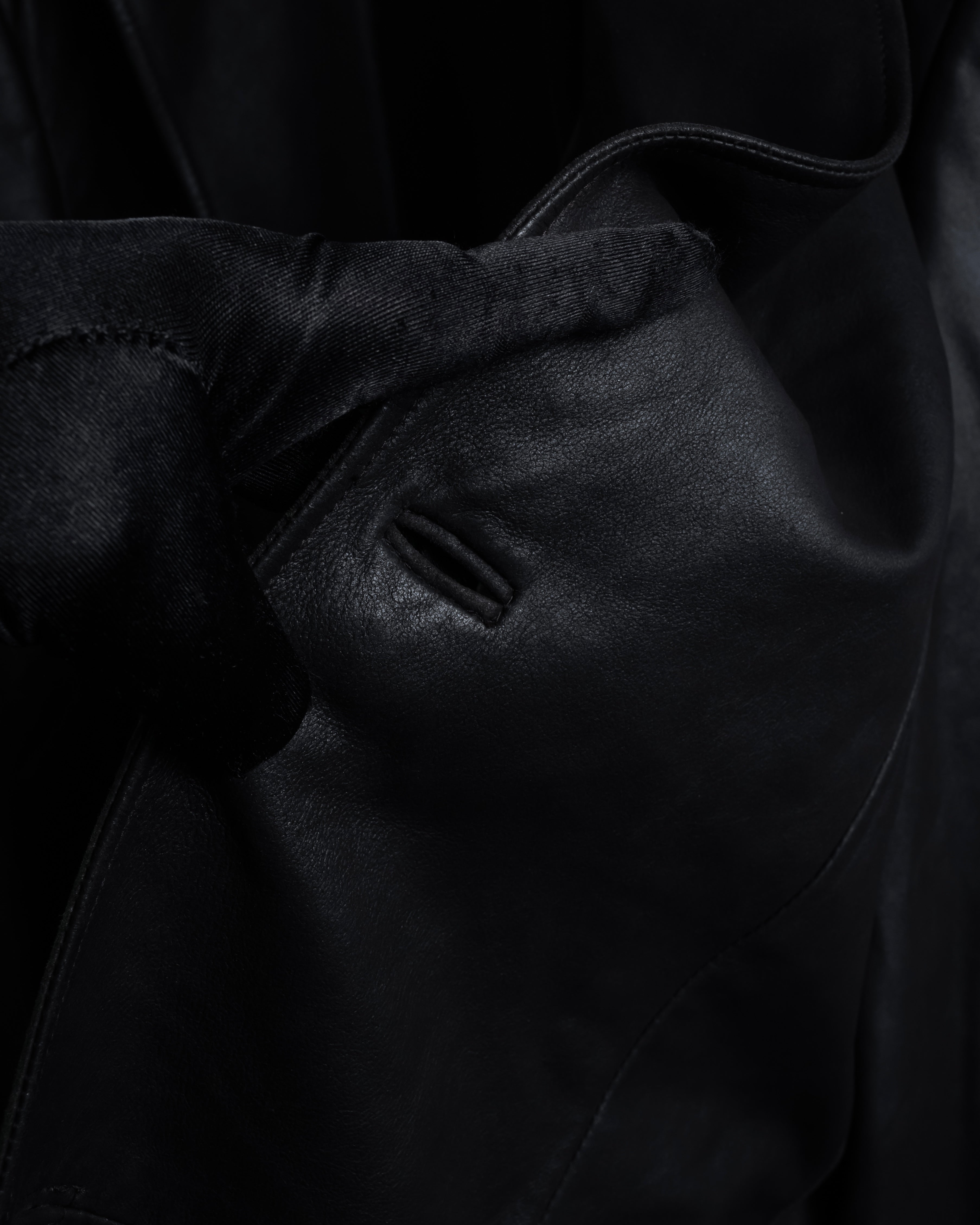 "HUGO BOSS" Oversized calf leather tailored jacket