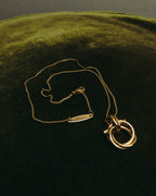 “Ferragamo” 90’s-00’s Interlocking ring pendant necklace