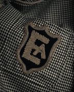 "Emporio Armani" 90’s Houndstooth piped crest blazer