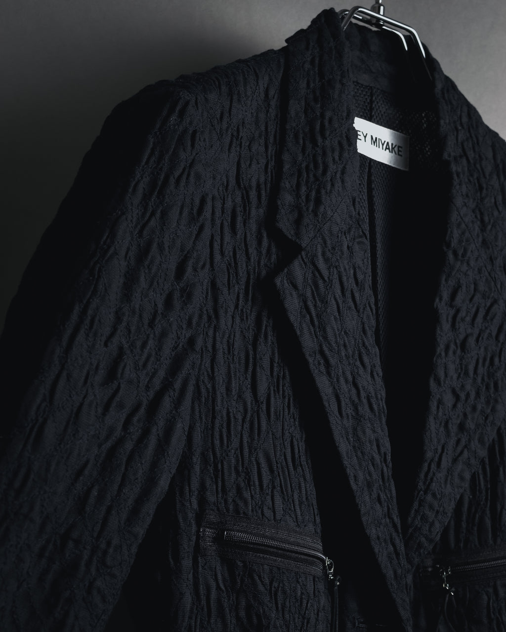 "ISSEY MIYAKE" 98SS Cotton shrunken tailored jacket