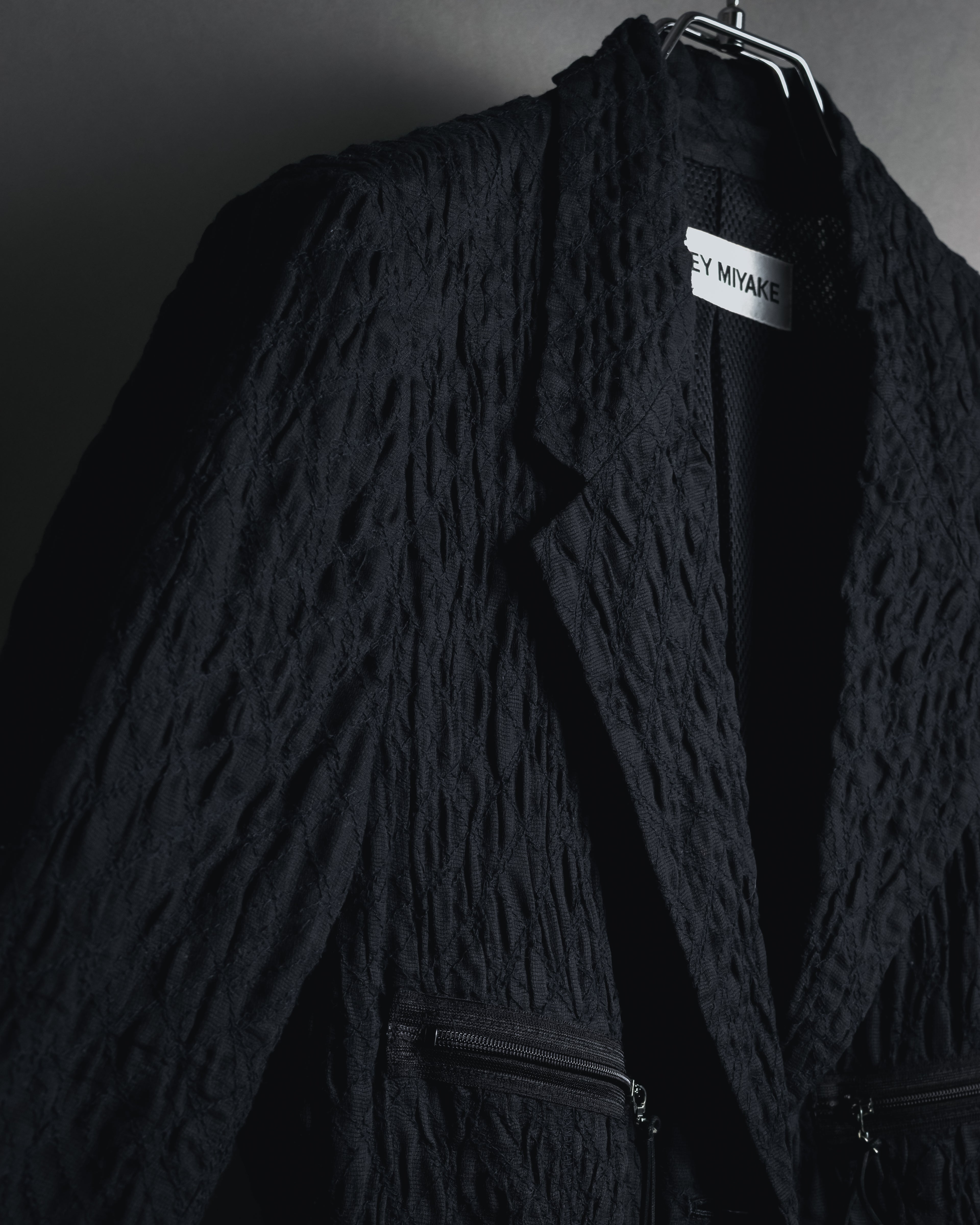 "ISSEY MIYAKE" 98SS Cotton shrunken tailored jacket